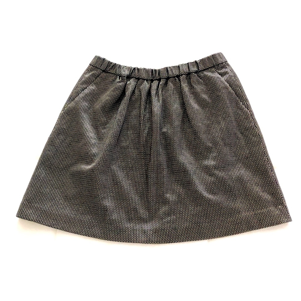 Madewell Black and Gold Jacquard Skirt